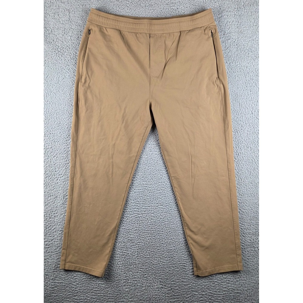 Public Rec Pants Mens 40x30 Tan Joggers All Day Everyday Performance Stretch